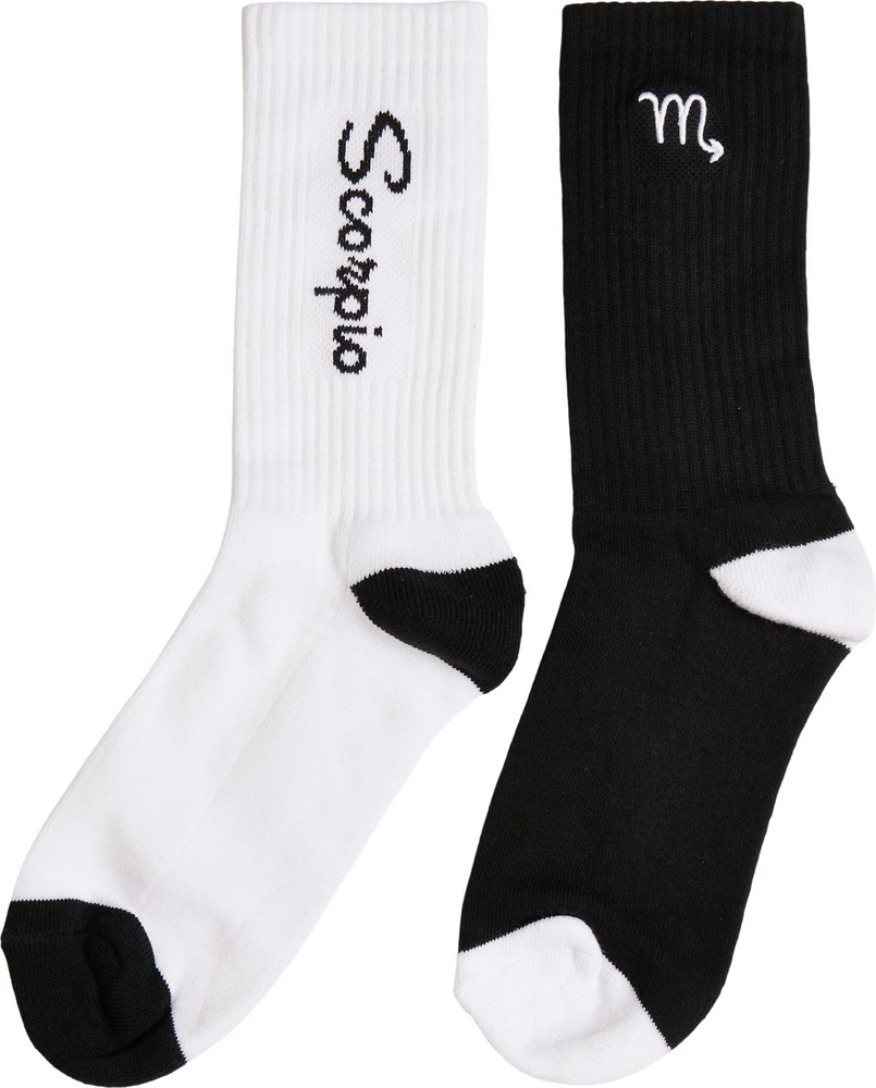 MisterTeeZodiacSocks2-PackBlackWhiteScorpio-43-46