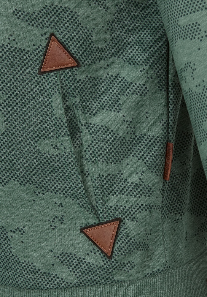 NaketanoHoodieSchwarzkopf1800-0310PineGreenMelangeCamouflage-S