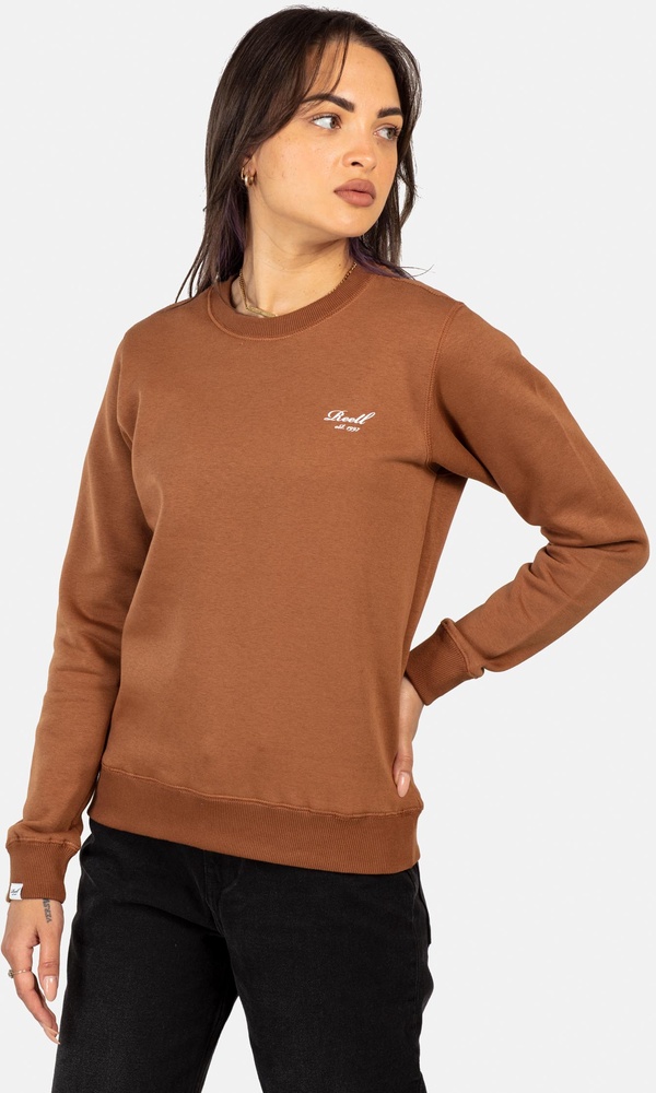 ReellDamenHoodieWomenLogoCrewneck2304-002-15-018HazeBrown-XS