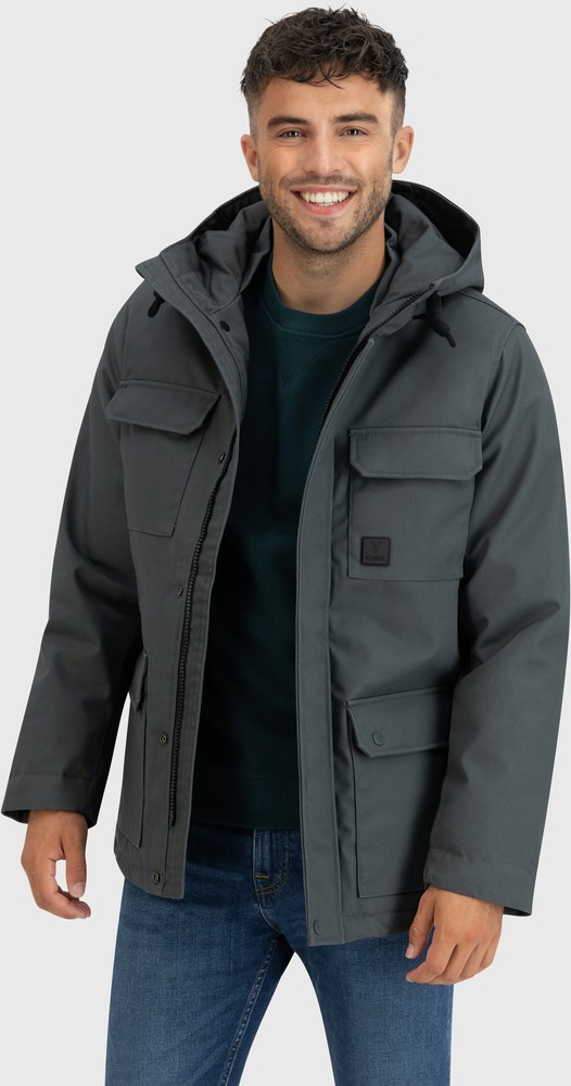 VintageIndustriesFunktionsjackeMilesJacketStoneGrey-S