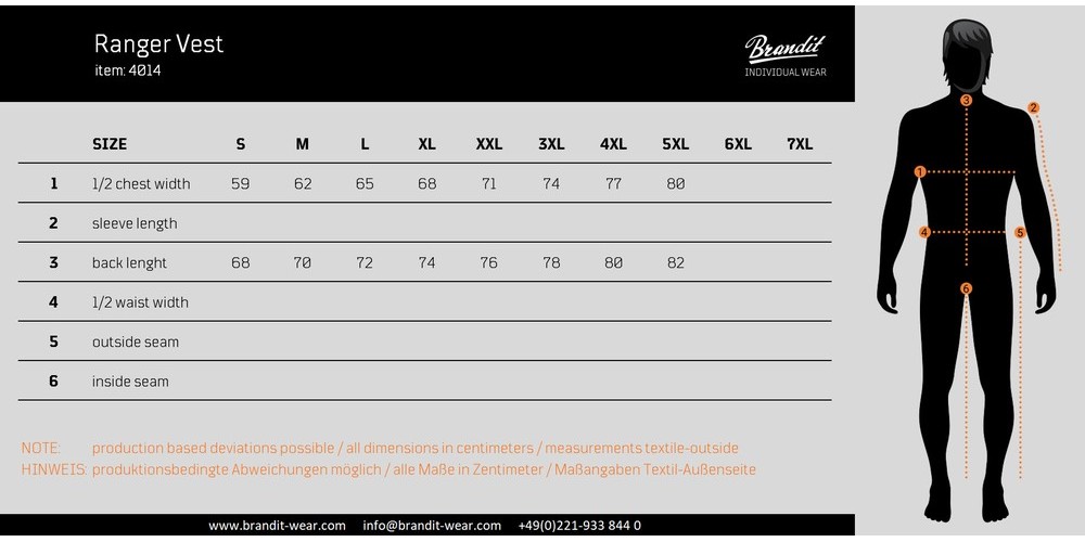 BranditHerrenWesteRangerVestUrban-S