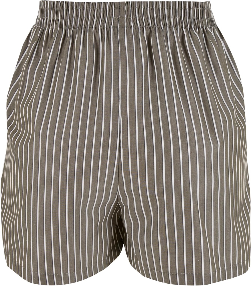 UrbanClassicsDamenLadiesStripedShortsTB6845OliveWhite-3XL