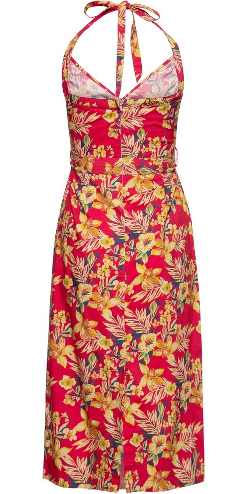 QueenKerosinNeckholderPencilKleidQKU26005Rot