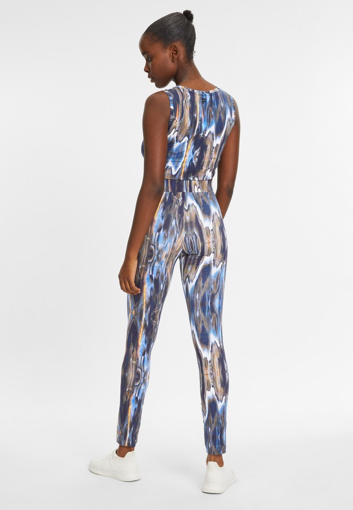 FilaDamenLeggingsClamartAopHighWaistLeggingsBlueMeltingAOP
