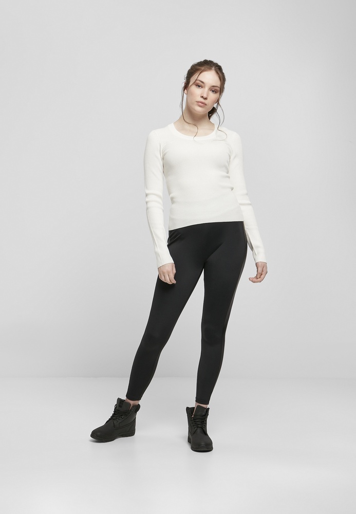 UrbanClassicsDamenSweatshirtLadiesWideNecklineSweaterWhitesand-3XL