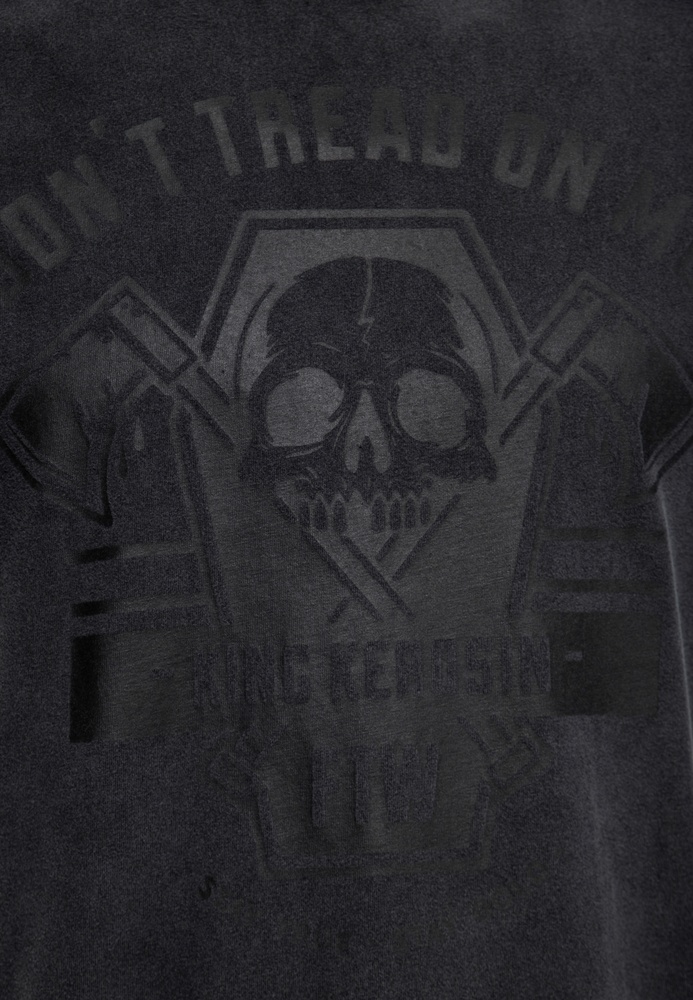 KingKerosinT-ShirtOilwashedDontTreadOnMeKKU41061Black-S