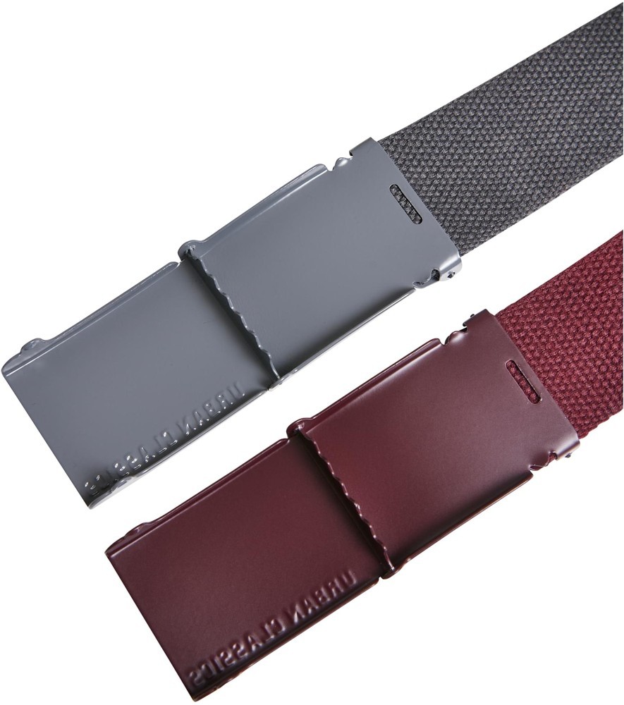 UrbanClassicsGrtelColoredBuckleCanvasBelt2-Pack