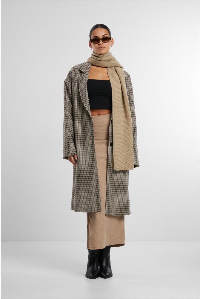 UrbanClassicsDamenLadiesRibHighSlitSkirtTB6940Beigemelange-L