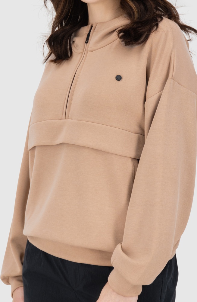 AlifeKickinDamenHoodieMajviAKTSupersoftOversize31086-9999Taupe-L