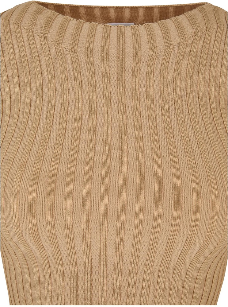 UrbanClassicsDamenLadiesShortRibKnitTwistedBackSweaterUnionbeige-3XL