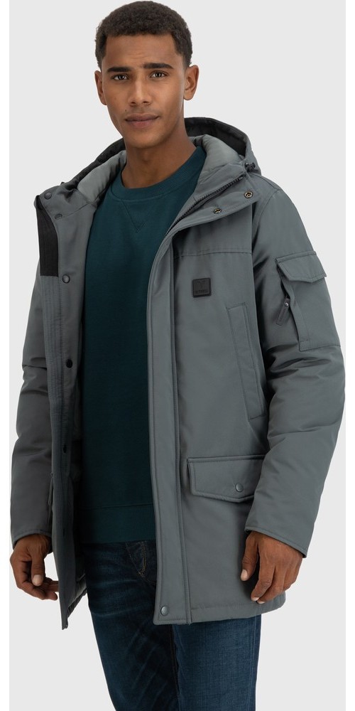 VintageIndustriesFunktionsjackeGavynParkaStoneGrey-S
