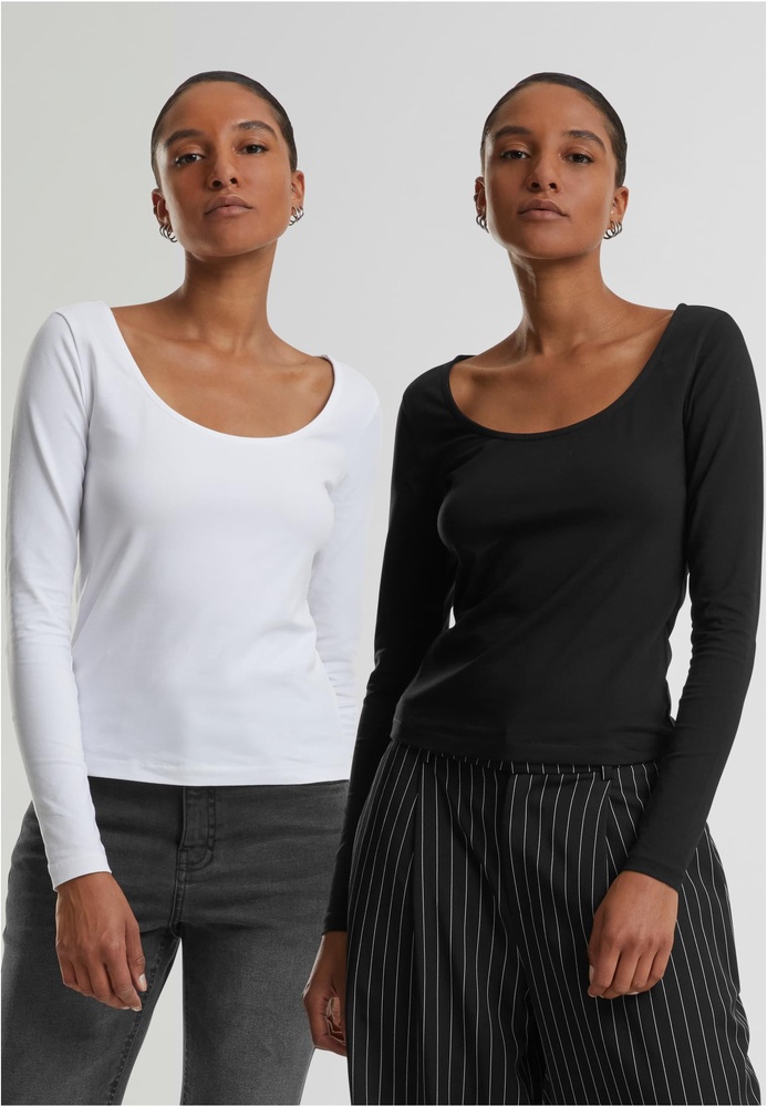 UrbanClassicsDamenLadiesWideNeckLongsleeve2-PackTB7162A