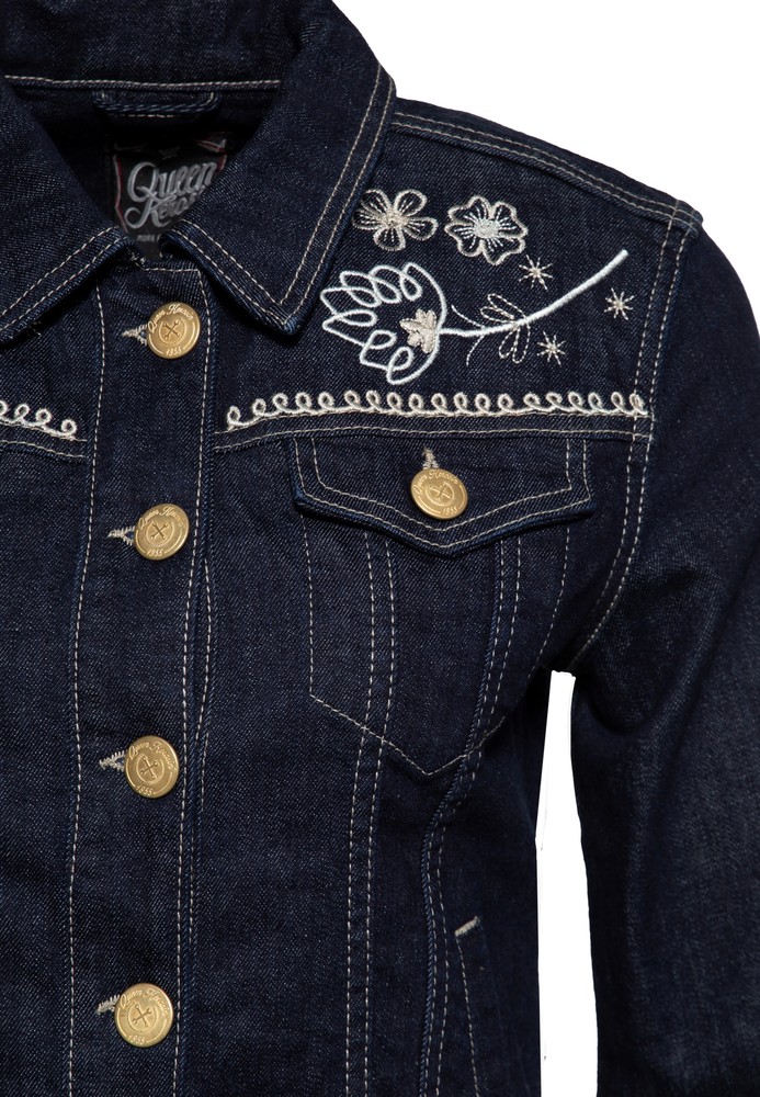QueenKerosinWesternJeansjackeQKU29003Denim