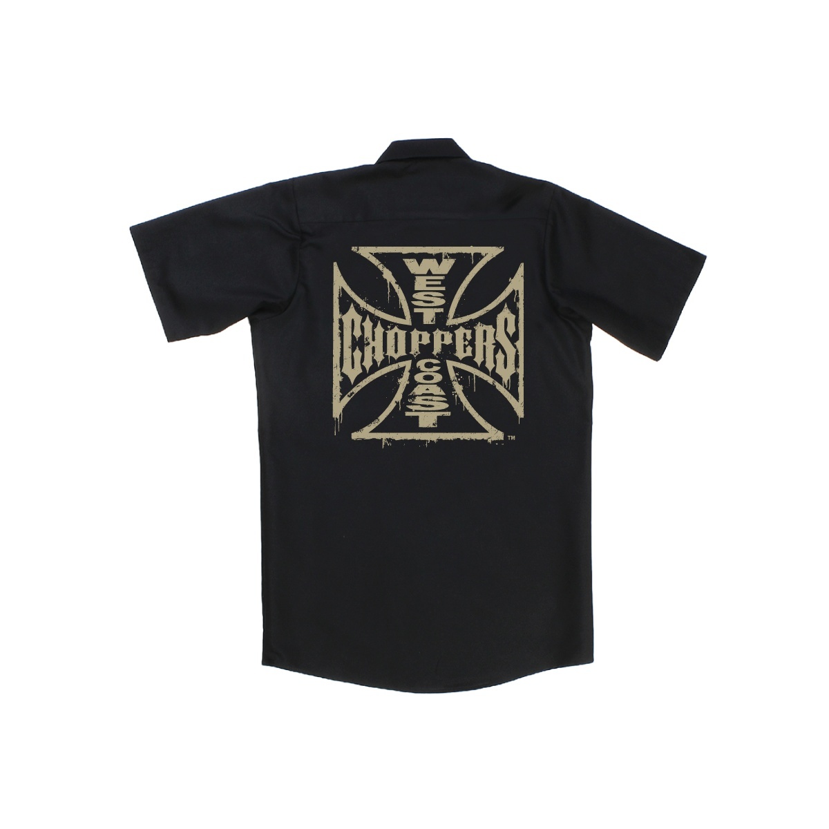 WCCWestCoastChoppersHemdDistressedOGLogoWorkshirtBlack