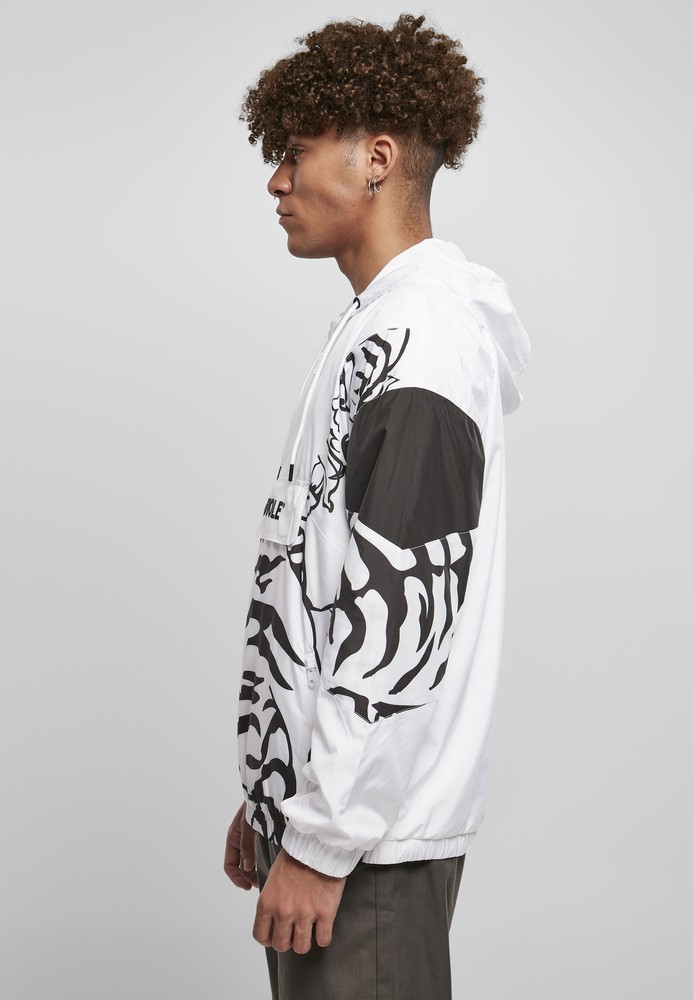 SouthpoleTigerWindbreakerWhiteBlack