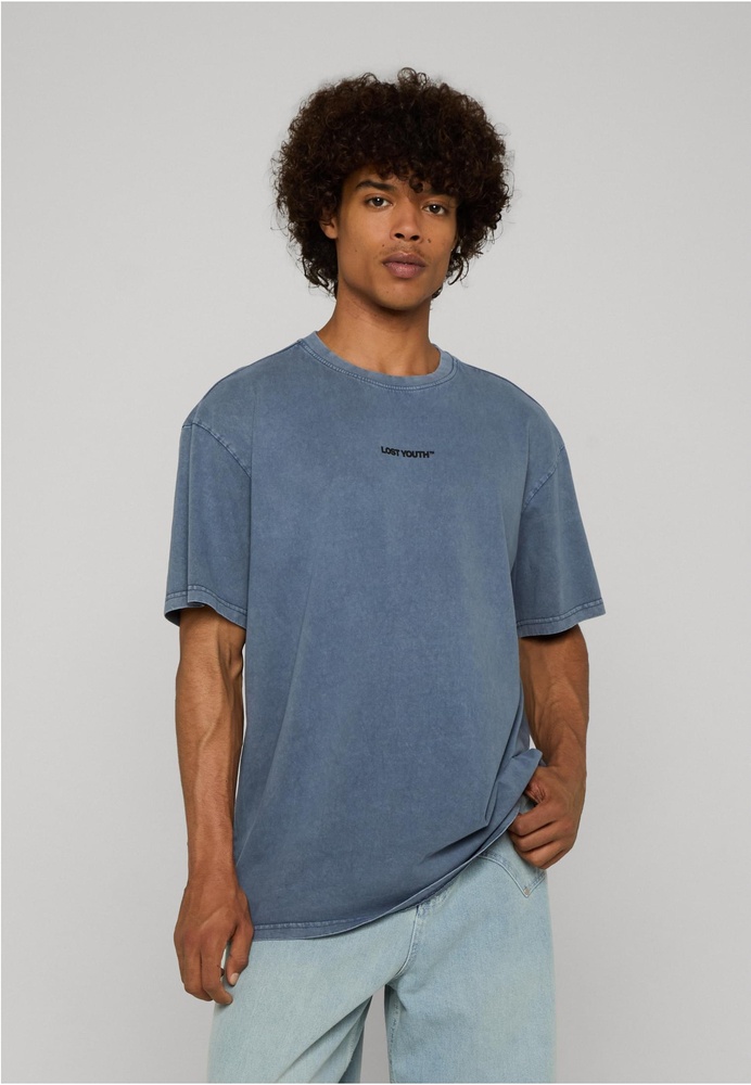 LostYouthT-ShirtLyAcidWashedTeeButterflyV3LY211Vintageblue-3XL