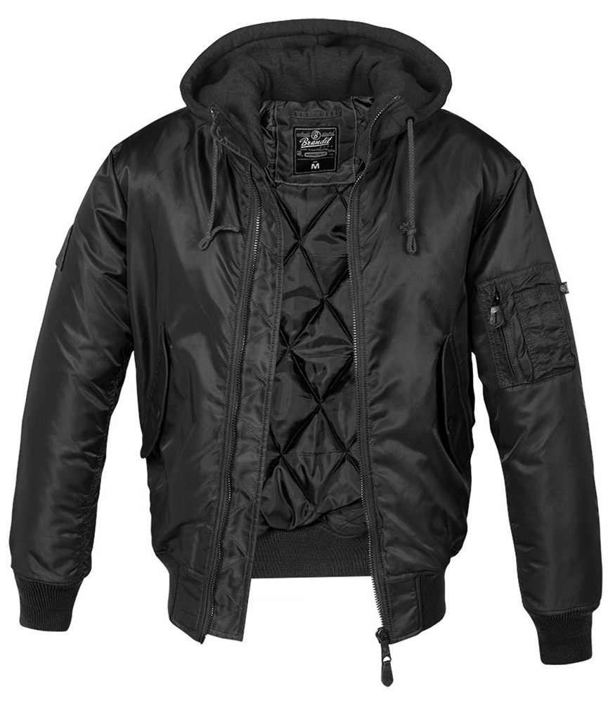 BranditJackeMA1SweatHoodedJacketinBlack
