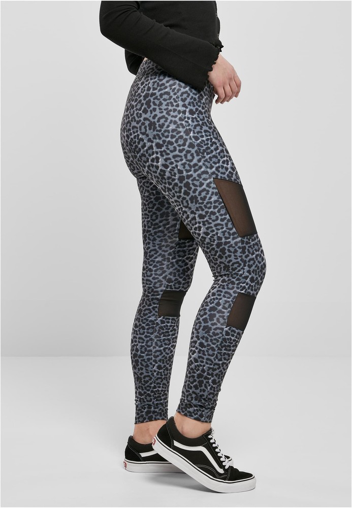 UrbanClassicsDamenLadiesTechMeshAopLeggingsSnowleo-3XL