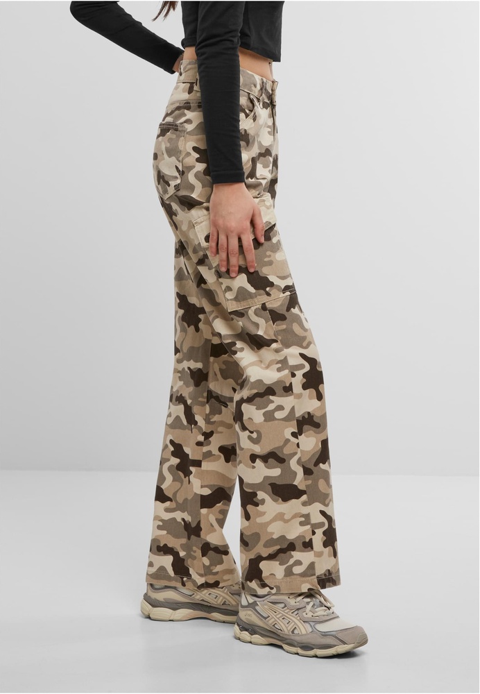 DEFDamenJeanshoseStraightFitJeansDFLJS197BeigeCamo-L