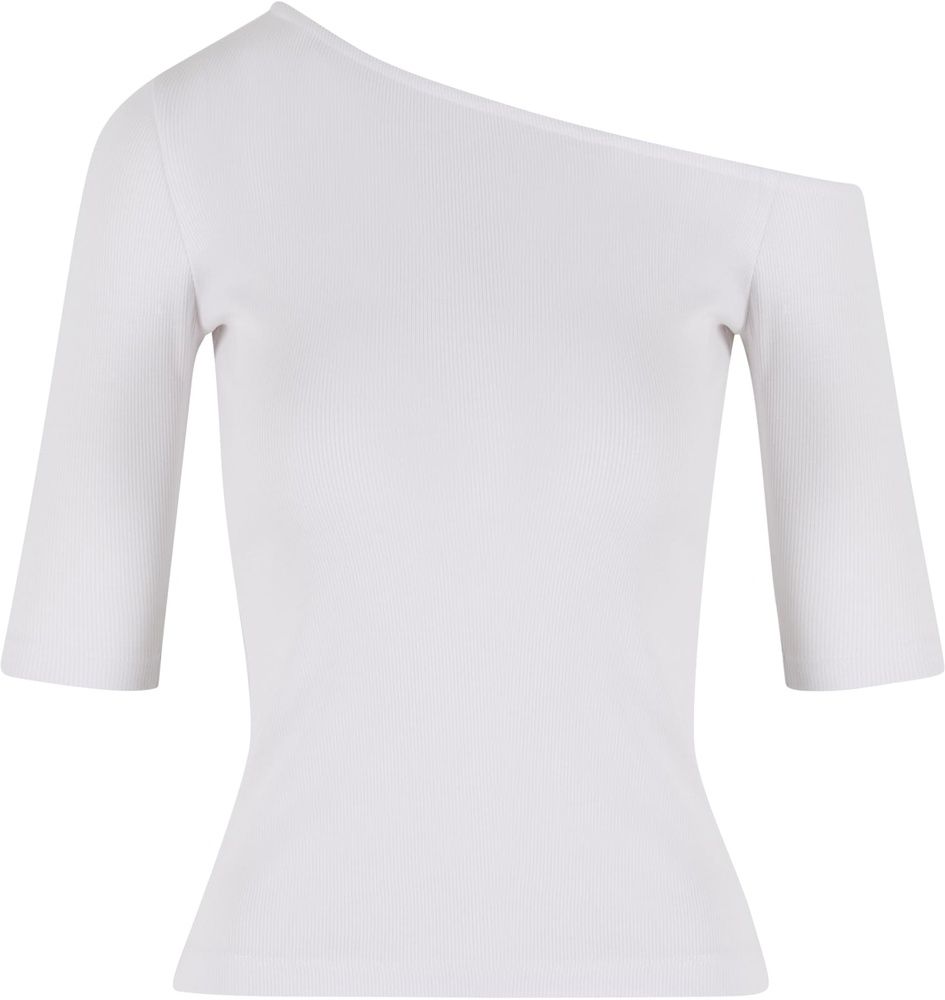 UrbanClassicsDamenLadiesOrganicAsymmetricRibTeeTB7096