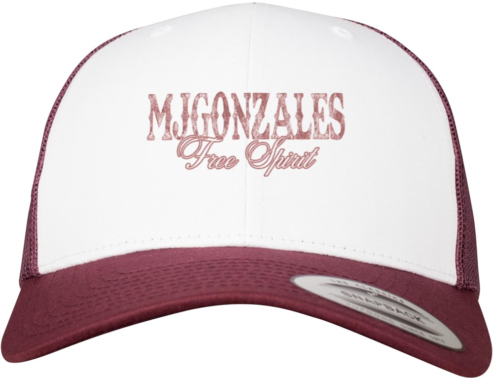 MJGONZALESMJGTruckerCapFreeSpiritMJG12061MaroonWhiteMaroon