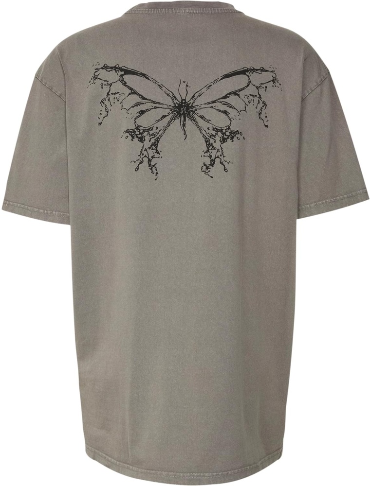 LostYouthT-ShirtLyAcidWashedTeeButterflyV3LY211Asphalt-3XL