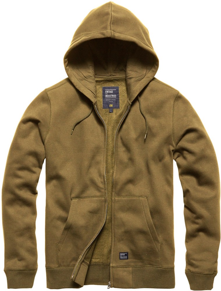 VintageIndustriesSweatjackeRedstoneHoodedSweatshirtTaupe-S