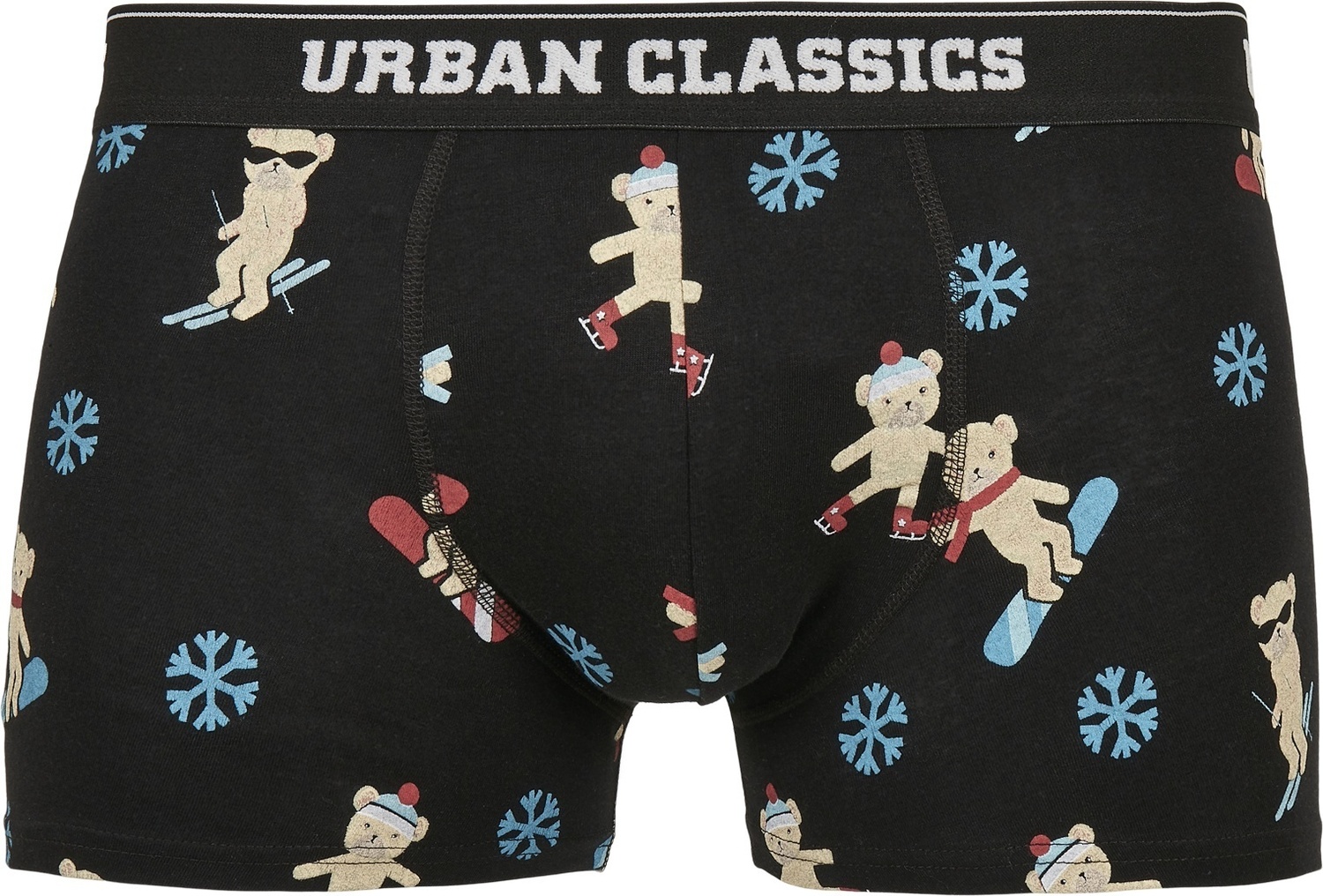 UrbanClassicsUnterhoseOrganicX-MasBoxerShorts3-PackTeddyAopJasperNavy-3XL