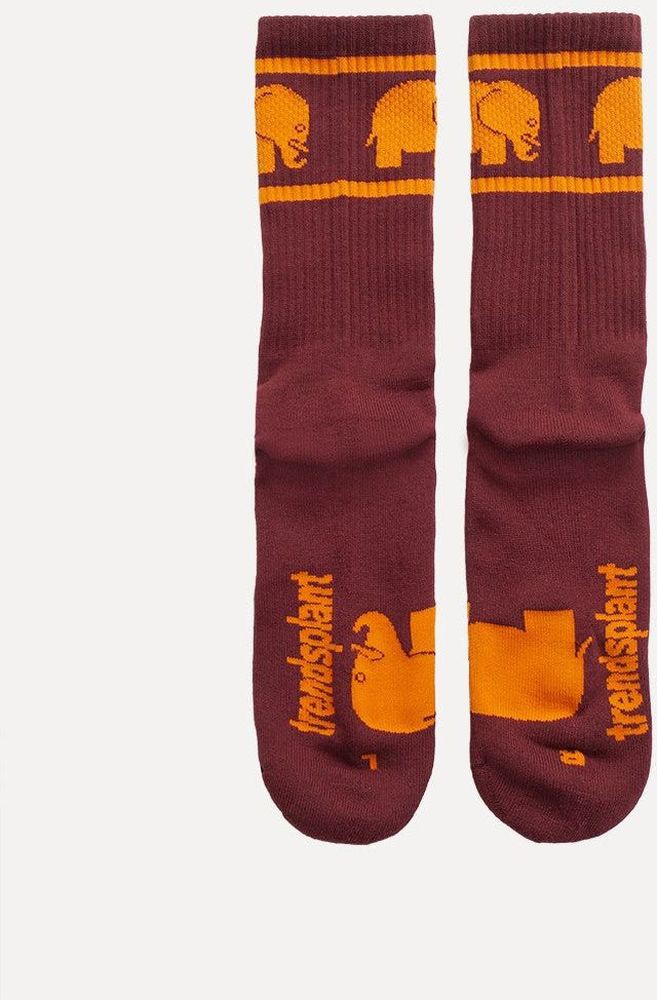 TrendsplantSockenBurgundyOrganicCottonAthleticSocksRed-39-425