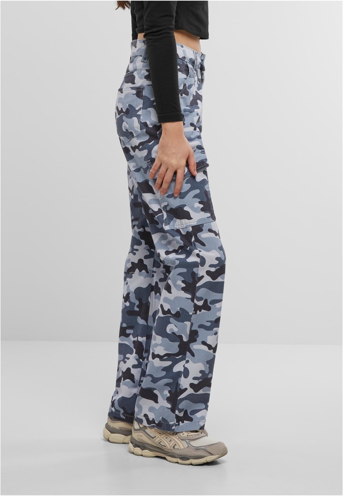 DEFDamenJeanshoseStraightFitJeansDFLJS197BlueCamo-L