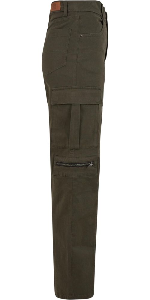 UrbanClassicsDamenLadiesLooseUtilityStretchTwillPantsTB6924Blackolive-26