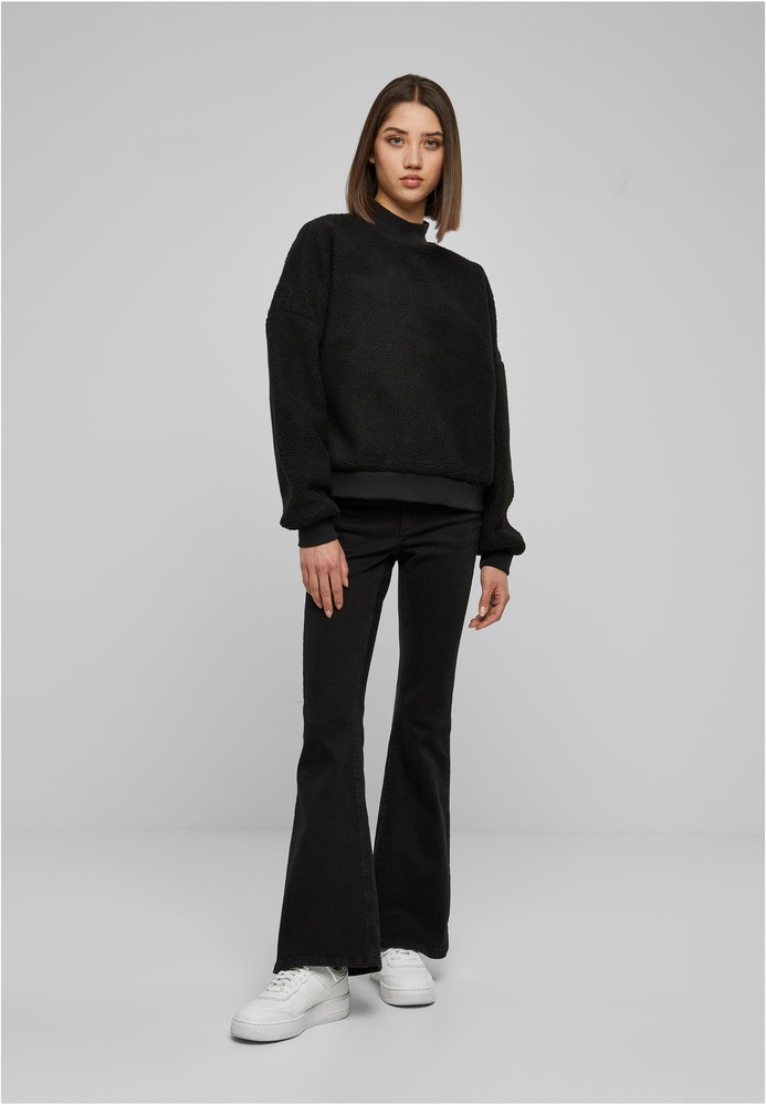 UrbanClassicsDamenLadiesSherpaCrewneckBlack-3XL