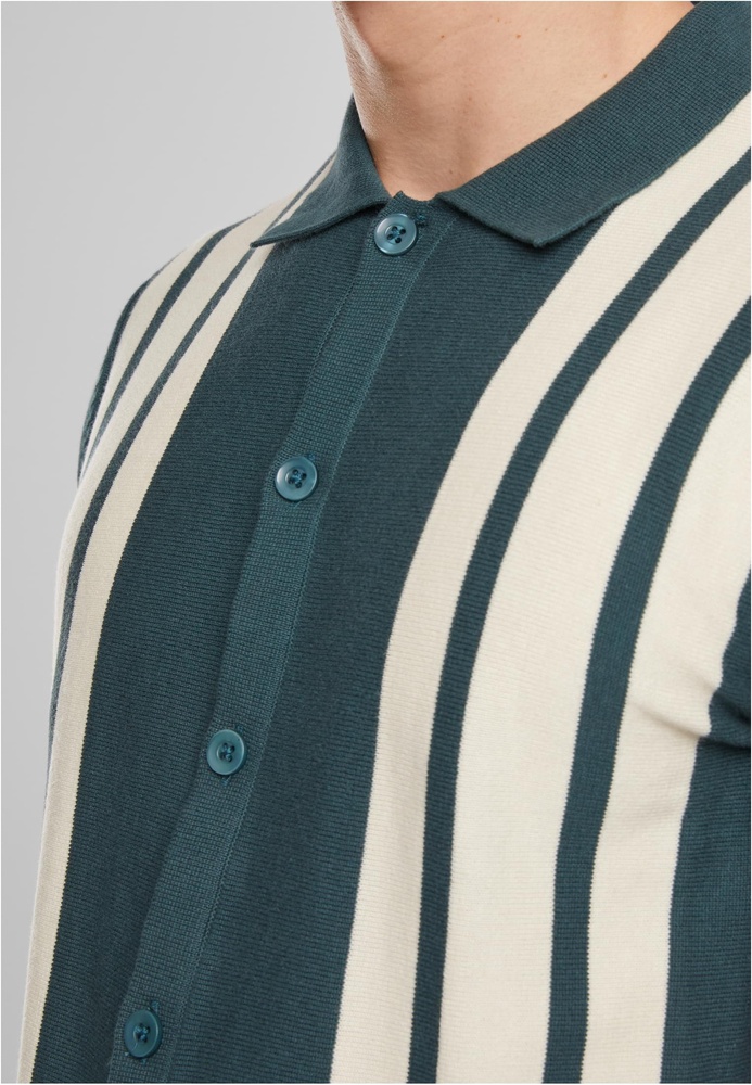 UrbanClassicsHemdKnitRetroShirtTB7550BottlegreenWhitesand-3XL
