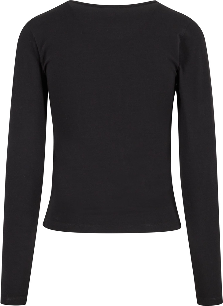 UrbanClassicsDamenLadiesBasicSuperSlimLongsleeveTB7456Black-3XL