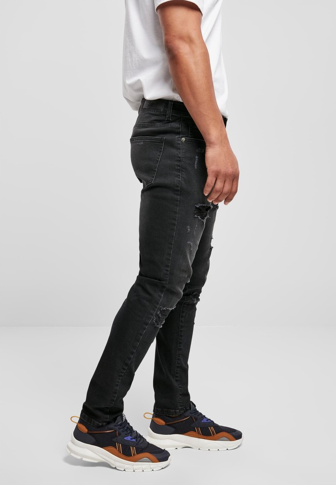 UrbanClassicsHeavyDestroyedSlimFitJeansRealblkHeavyDestroyedWashed-W30-L32