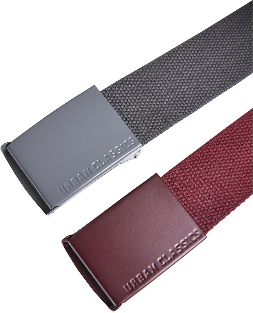 UrbanClassicsGrtelColoredBuckleCanvasBelt2-Pack