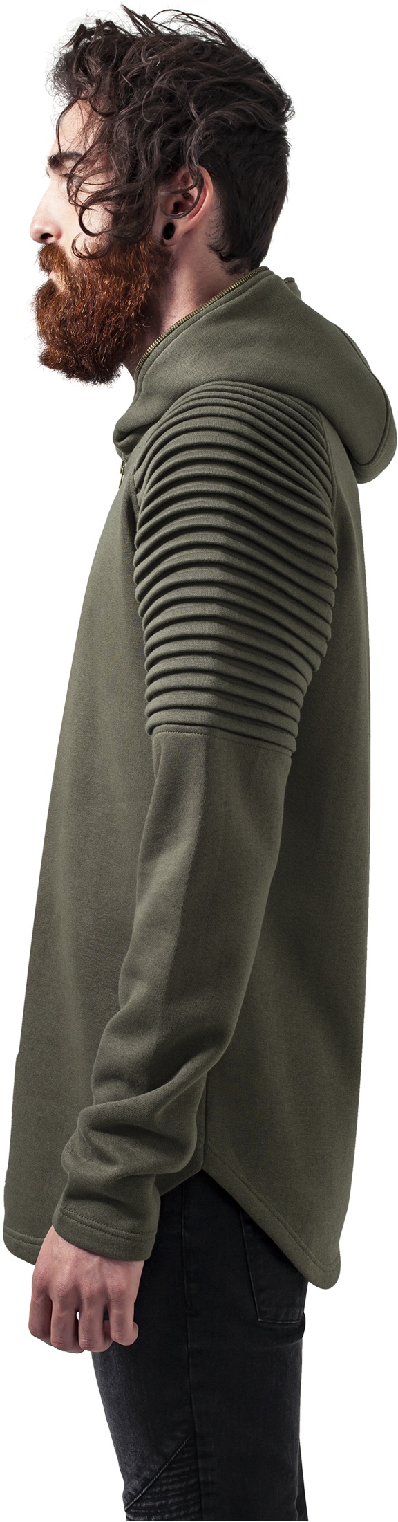 UrbanClassicsHoodiePleatSleevesTerryHoodyBlack