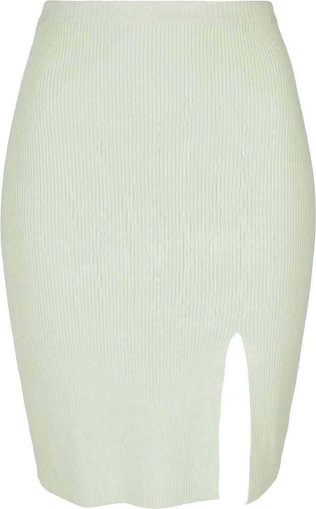 UrbanClassicsDamenLadiesRibKnitSkirtLightmint-3XL