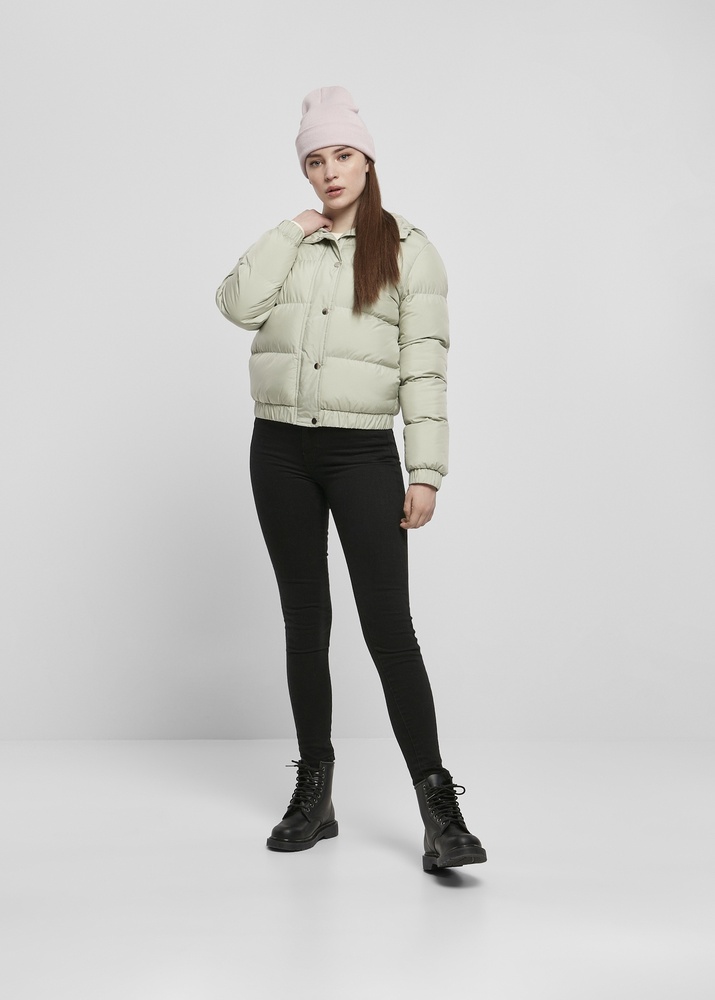 UrbanClassicsDamenJackeLadiesHoodedPufferJacketSoftsalvia-3XL