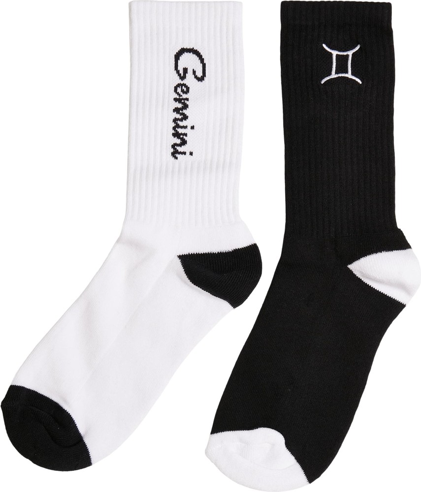 MisterTeeZodiacSocks2-PackBlackWhiteGemini-43-46