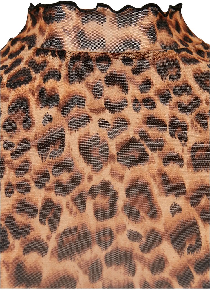 UrbanClassicsDamenKleidLadiesMeshDoubleLayerDressLeo-3XL