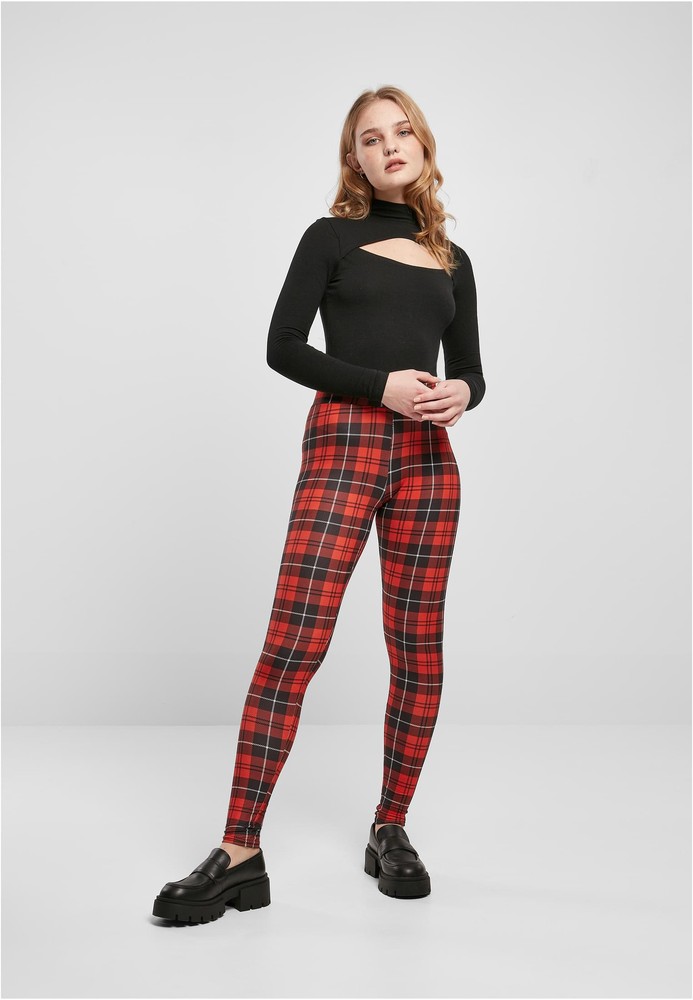 UrbanClassicsDamenLadiesSoftAopLeggingsRedcheck-3XL