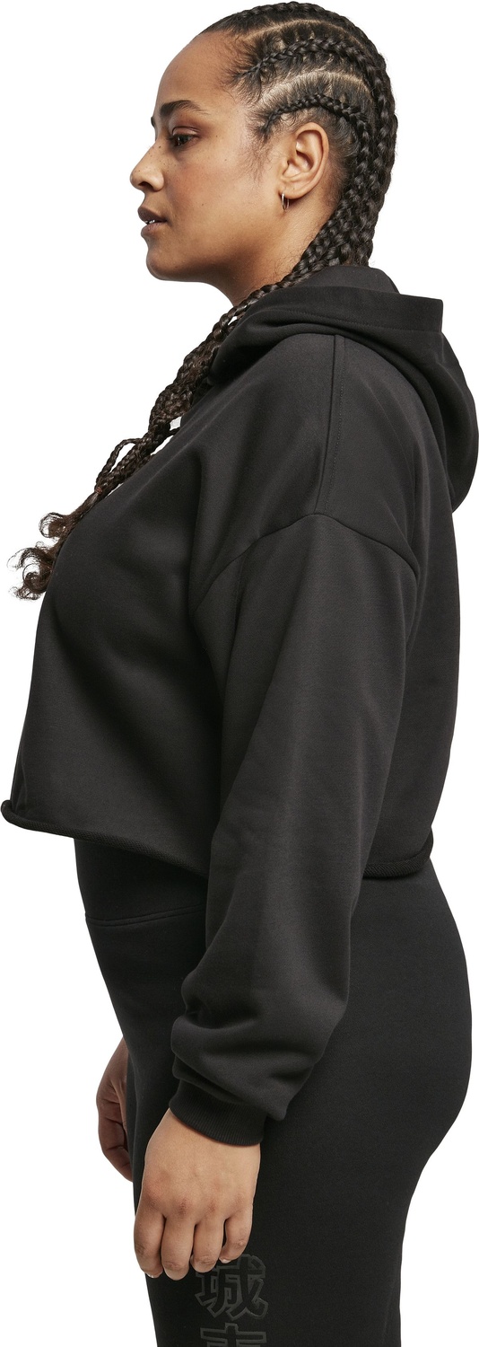 UrbanClassicsDamenSweatshirtLadiesOversizedCroppedHoodyBlack