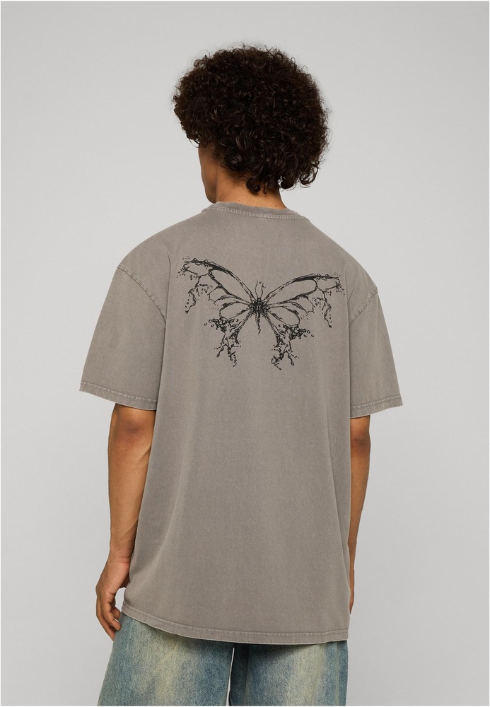 LostYouthT-ShirtLyAcidWashedTeeButterflyV3LY211Asphalt-3XL