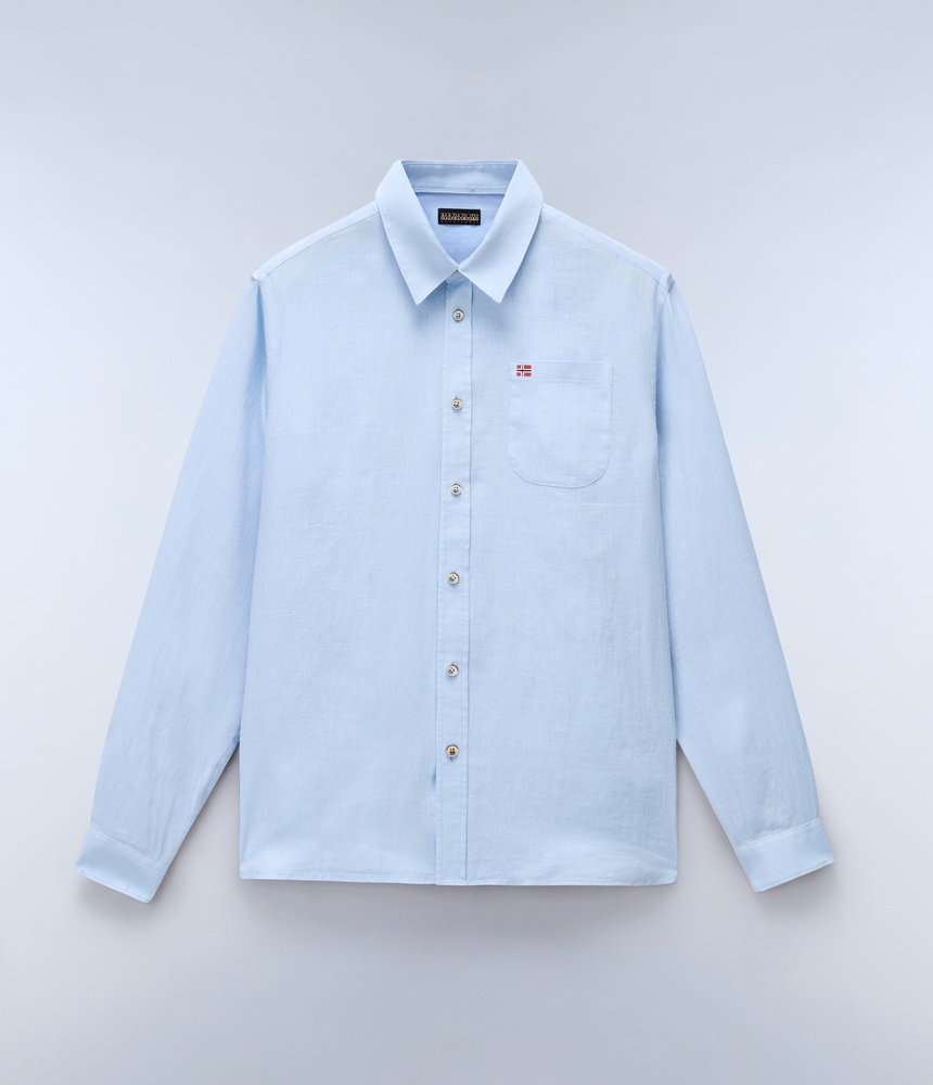 NapapijriLongsleeveG-LinenLsNP0A4HQ2SoftChambr-XS