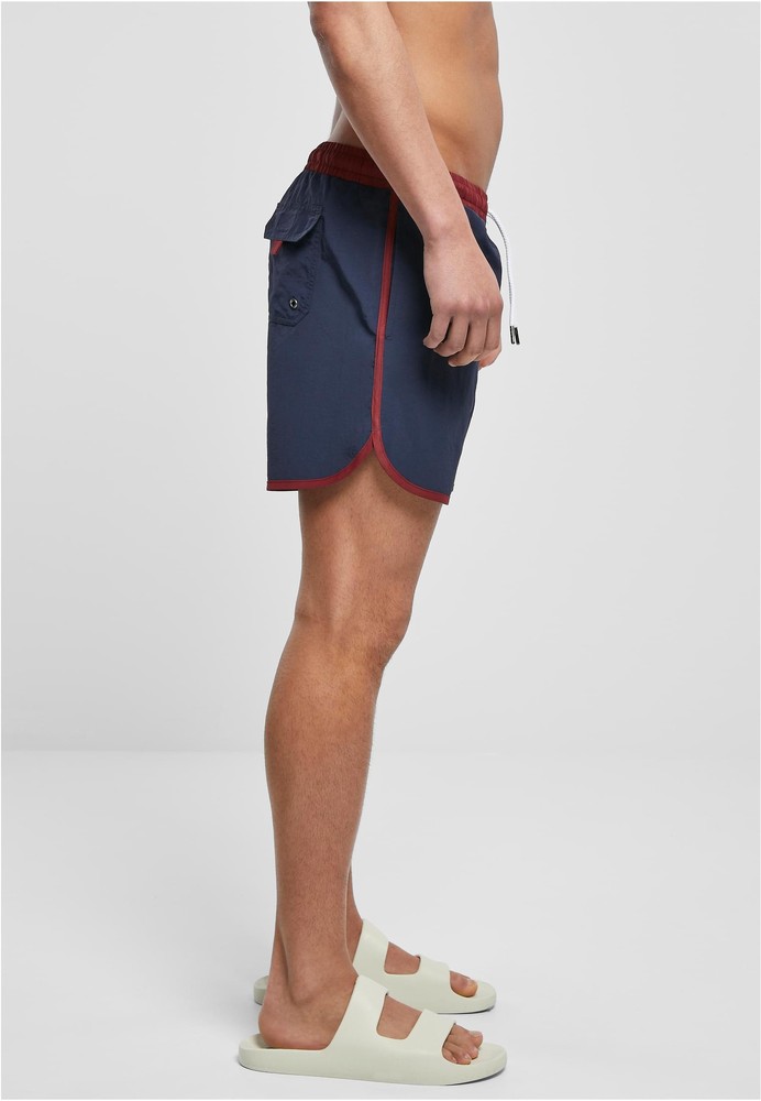 UrbanClassicsRetroSwimshortsBurgundyMidnightnavy-3XL