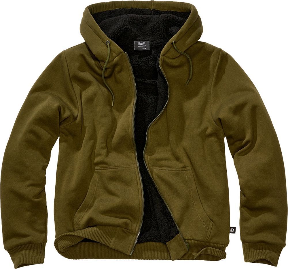 BranditSweatjacketTeddylining5038Olive-S