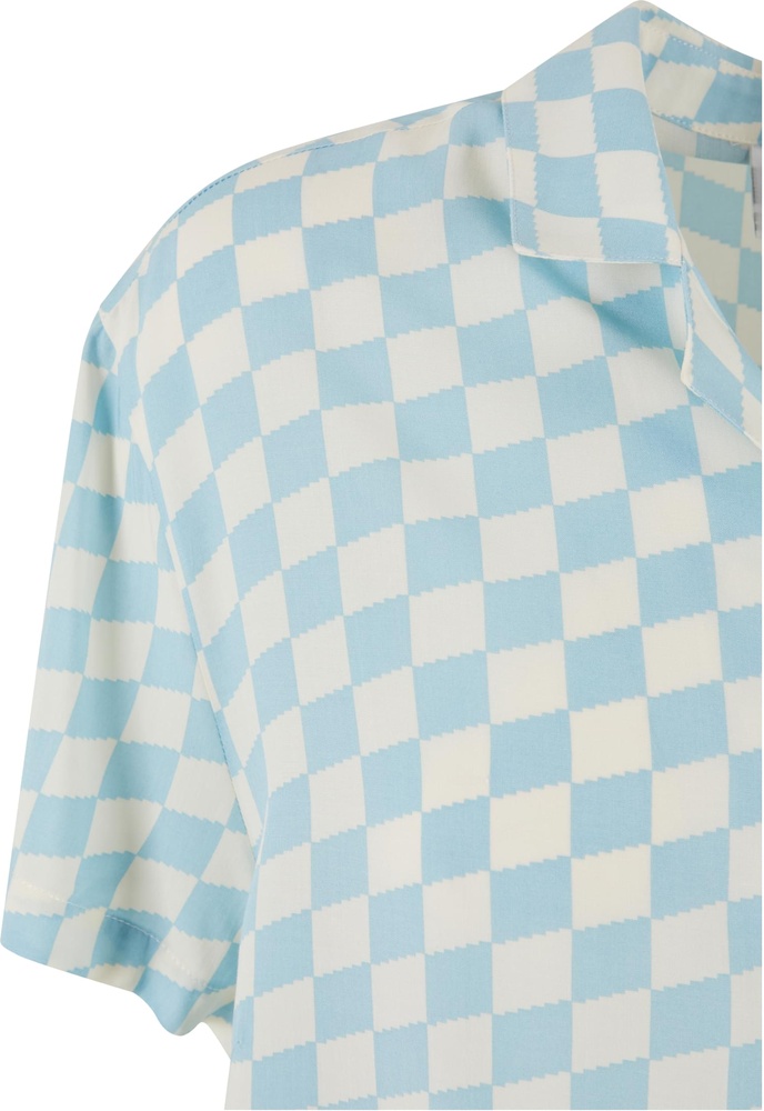 UrbanClassicsDamenLadiesViscoseResortShirtTB4365Oceanbluecheck-3XL