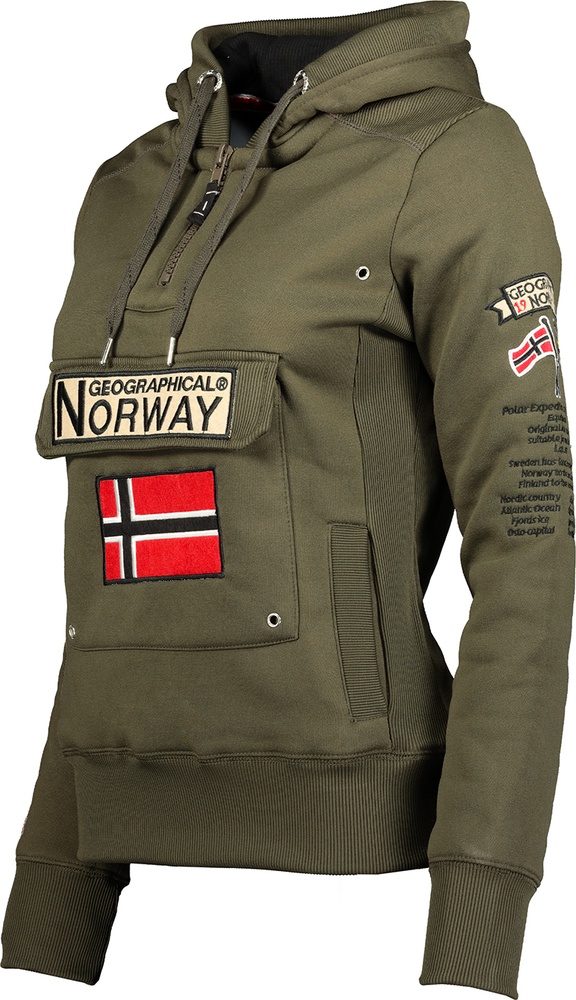 GeographicalNorwayHoodiePulloverGymclassDbMen100Kaki-3XL