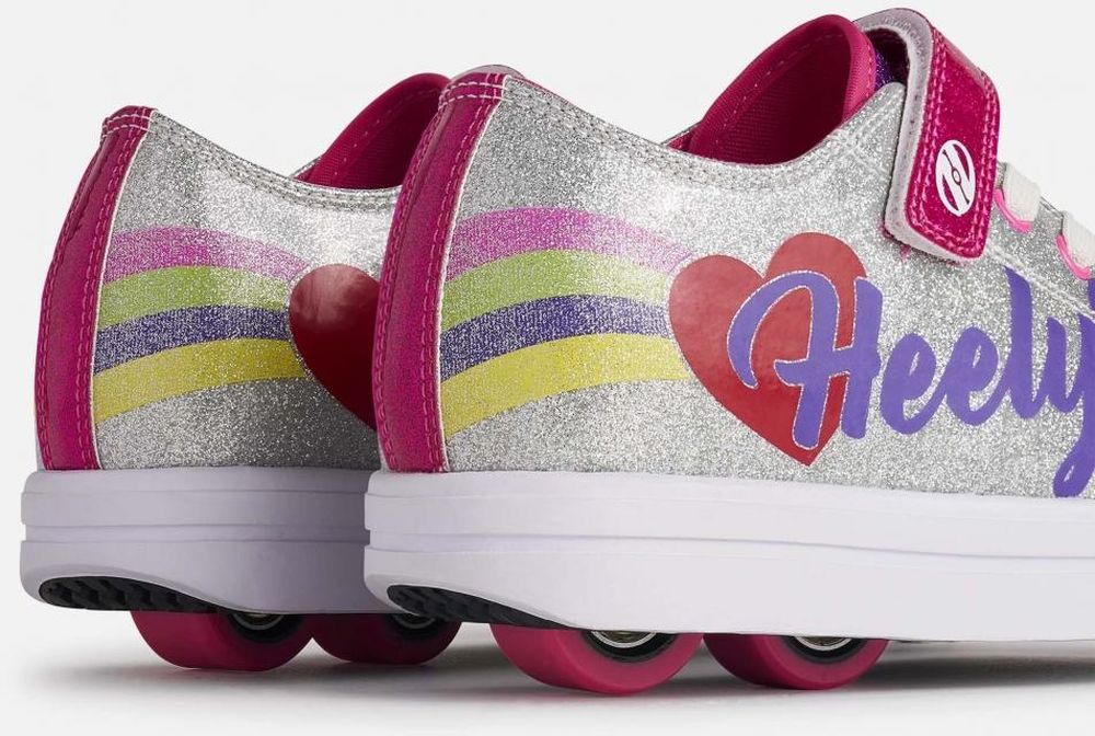 HeelysKinderSneakerSnazzyX2HE100935HE174SilverRainbowHeart-30